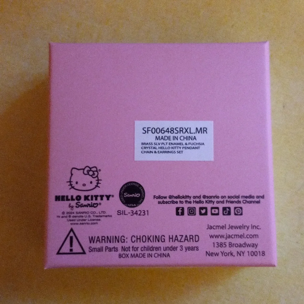 Hello Kitty Sanrio Necklace and Earring Set